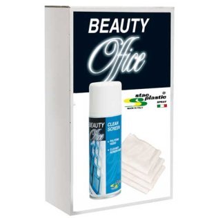 Complete kit for cleaning monitors, LED/LCD TV monitors with specific foam spray and complete kit with video cleaner and 10 monitor duster cloths.