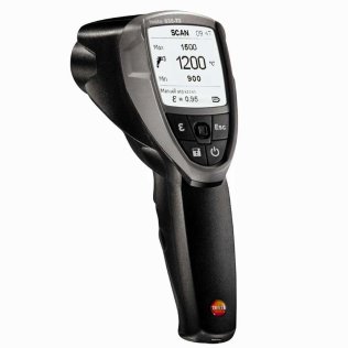 Testo 835-T2 Pyrometer IR infrared thermometer, -10 +1500°C, 4 lasers and thermocouple input, 50:1 optics, 0560 8352
