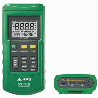 KPS TM340 Termometro Digitale 2 canali con funzione Data Logger