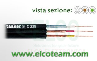 Cavo AV combinato 1x75Ω + 2x0,14 Tasker C228