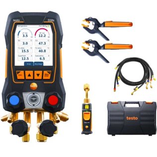 Testo 558s Smart Vacuum Kit | Incluse Fruste | Gruppo Manometrico Manifold Bluetooth 0564 5583