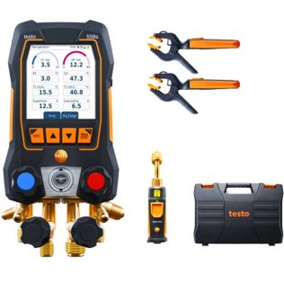 Testo 558s Smart Vacuum Kit | No Fruste | Gruppo Manometrico Manifold Bluetooth 0564 5582