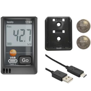 Testo 174 H - Mini data logger for temperature and humidity with USB-C and PC software