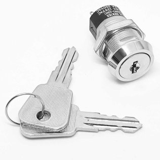 Interruttore Bipolare Da Pannello A Chiave | OFF-ON 2A 250V | 2 Posizioni