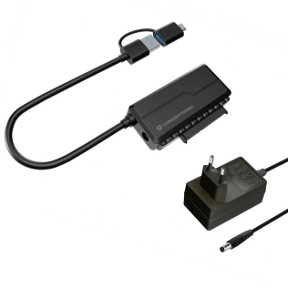 Adattatore da USB 3.0 a SATA | Alimentatore Incluso | Adattatore USB-C Incluso