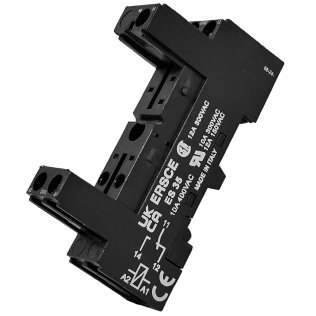 Zoccolo barra DIN per relè passo 3.5mm Elco