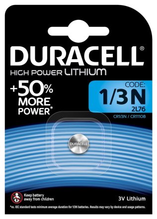 Battery CR1/3N Duracell Lithium 3 Volt