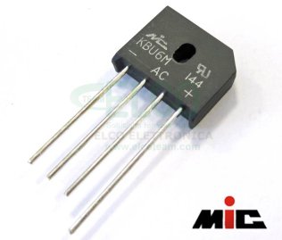 MIC KBU6M Ponte a Diodi Monofase