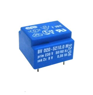 Encapsulated Transformer Era EE20 0.35VA - 230V - 2x6V