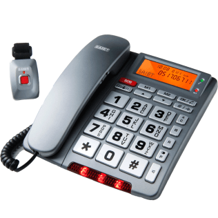 SAIET | FAMILY TELE SOS | Telefono a filo con telecomando SOS