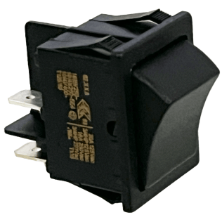 Rocker Switch Mini Deviatore a Bascula Bipolare Momentaneo | OFF-(ON) | Nero | SX82117811