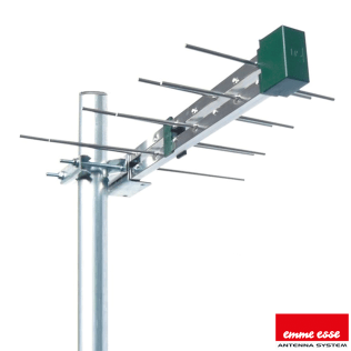 2148CMD 45L12C EMME ESSE ANTENNA BANDA UHF CANALE 21-48 12 ELEMENTI 5G MINI LOGARITMICA 410mm