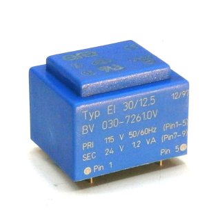 Trasformatore Incapsulato Era EI30/12,5 1,2VA - 115V - 24V