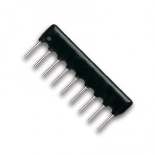 Rete resistiva 8x220 Ohm 2% SIL (8+1 comune) 9 pin