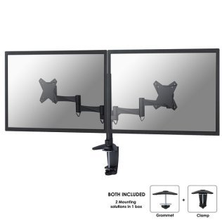 Supporto da scrivania per 2 monitor Neomounts by Newstar FPMA-D1330DBLACK