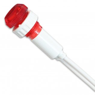 Lampada Spia Luminosa Rossa Diametro 10mm 24 Volt con Fissaggio a Vite