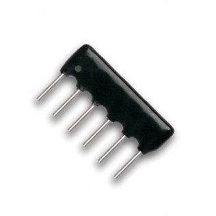 Rete resistiva 5x10K 2% SIL (5+1 comune) 6 pin SIP6