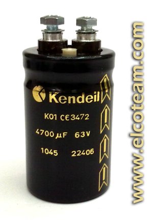 Condensatore elettrolitico Kendeil 4.700µF 63VDC