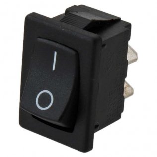 Rocker Switch Mini Deviatore a Bascula Unipolare 10A 250V 0 - I Nero Bulgin Arcoelectric H8600C