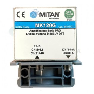 Mitan MK120G Amplificatore da palo 1 ingresso 22dB e taglio LTE700 - 5G