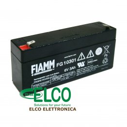 Fiamm FG10301 Batteria Ermetica al piombo 6V 3 Ah