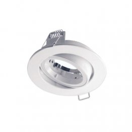 Ghiera portalampada rotonda orientabile colore bianco per lampade MR16