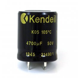 Condensatore Elettrolitico Kendeil 4700uF 50V 25x30 mm 105° terminali snap-in K05050472