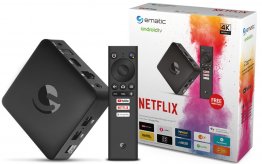 Android TV Box 4K Ultra HD Strong SRT 202 EMATIC Netflix OTT