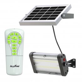 Faro a LED Solare per Esterno con batteria Li-Ion e Telecomando