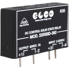ELCO SSR88D-360 Relè Stato Solido SSR 3A/60 VDC input 3-32VDC da PCB