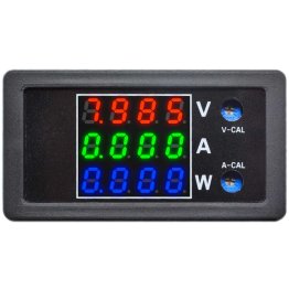 Modulo Voltmetro Amperometro Wattmetro DC da pannello 100V / 10A / 1000W