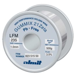 Almit 82351550 Lega di Stagno in Filo SC GUMMIX 21Zeta LFM-23-S diametro 1 mm 500 grammi