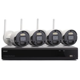 Isiwi Connect 4 Kit Videosorveglianza Wi-Fi con NVR 8 Canali e 4 Telecamere Wi-Fi da esterno