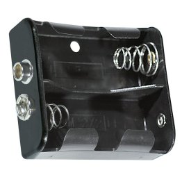 Portabatteria per 2 batterie formato C (mezzatorcia) con attacco tipo 9V