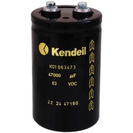 Condensatore elettrolitico 47000uF 63V 63x105mm serie K01 con terminali a vite K01063473