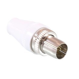 Spina antenna TV IEC con ghiera nichelata 9,5mm maschio