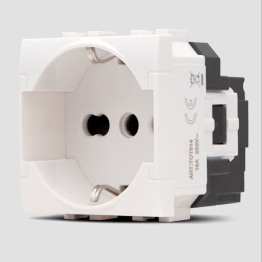 MAPAM 814B | Schuko socket Unel Art compatible with Bticino Livinglight