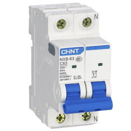 Chint NXB-63S/C16-1PN-4.5 Circuit breaker 1P+N 16A Curve C 4.5KA 2M