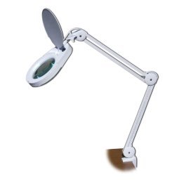 LED lamp with 5 dioptres lens and pantograph arm