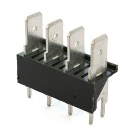 CQS / B4 / 6.3 4-pole Faston connector from PCB 7,62 mm