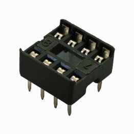 DIL DIP8 socket 4 + 4 pitch 2.54 mm - 7.62 mm