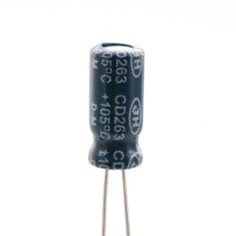 1uF Electrolytic Capacitor 100 Volt 105 ° C Jianghai 5x11