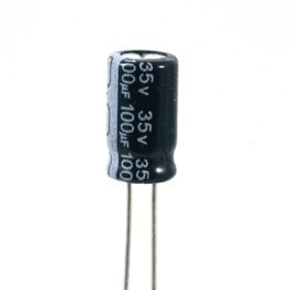 100uF Electrolytic Capacitor 35 Volt 105 ° C Jianghai 6.3x11.5