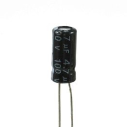 Electrolytic Capacitor 4.7uF 100 Volt 105 ° C JWCO 5x11 mm Taped