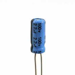 2.2uF Electrolytic Capacitor 100 Volt 85 ° C Jianghai 5x11 Taped