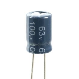Condensatore Elettrolitico 100uF 63 Volt 105°C Jianghai 8x11,5 Nastrato