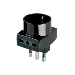 Multiply Adapter from Italian Plug 16A to Schuko socket and 2 Vimar 00323 two-pin outlets