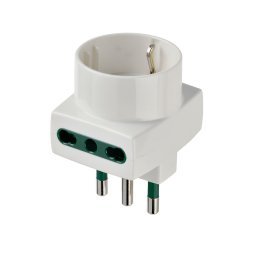 Multiply Adapter from Italian Plug 16A to Schuko socket and 2 Vimar socket outlets 00323.B