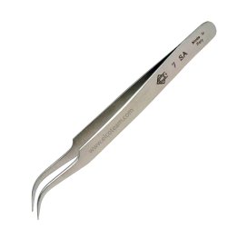 Piergiacomi 7SA Spring tweezers with fine curved tips