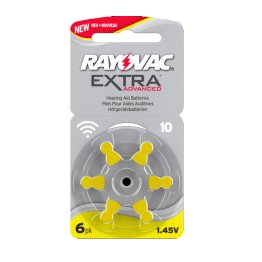 Batteria Rayovac DA10 per apparecchi acustici, Blister 6 pezzi